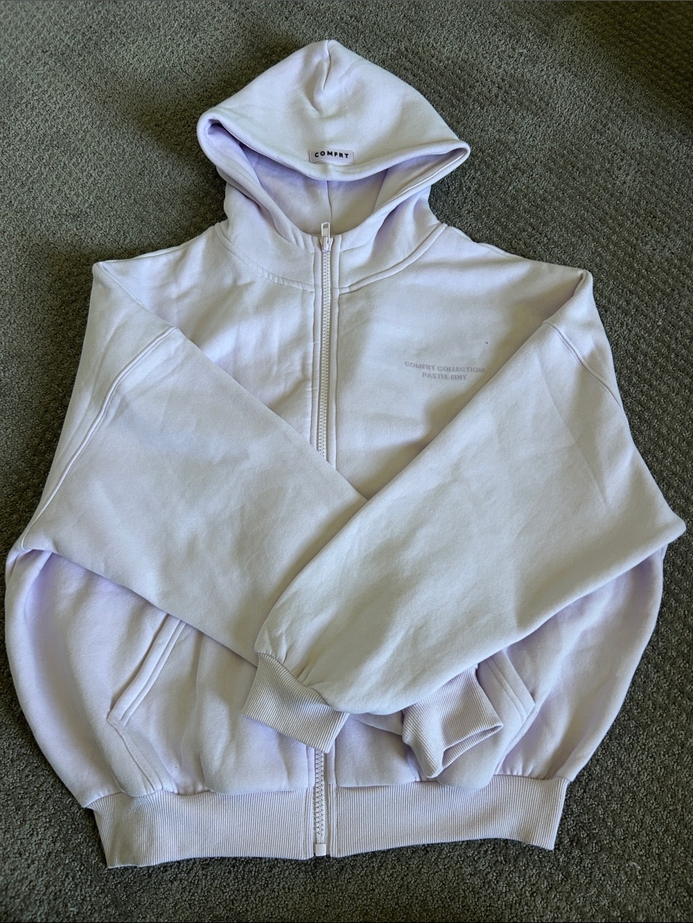 Women’s Comfrt Lavender Zip-Up Hoodie Sweater